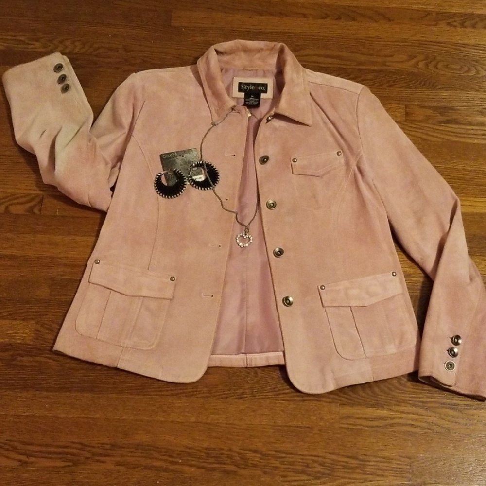 Light Pink Suede Jacket